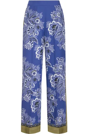Etro Bandana-print straight-leg silk trousers