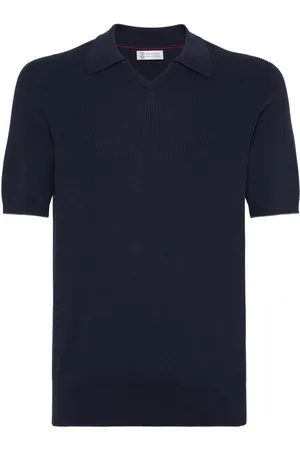 Brunello Cucinelli Ribbed-knit polo jumper
