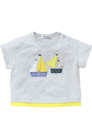 Familiar Appliqu??-detail cotton T-shirt