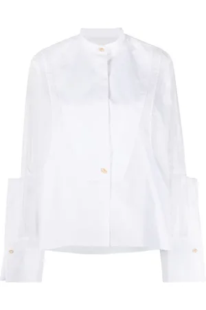 Jil Sander Semi-sheer panelled cotton shirt