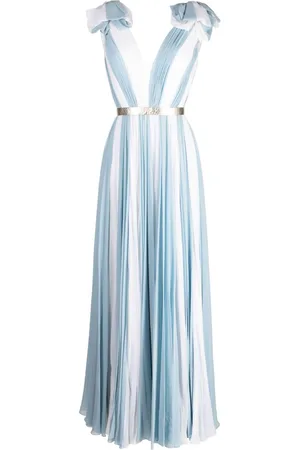 Jenny Packham Laguna pleated silk maxi dress