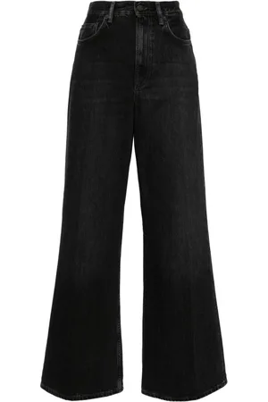 Acne Studios 2022F high-rise wide-leg jeans