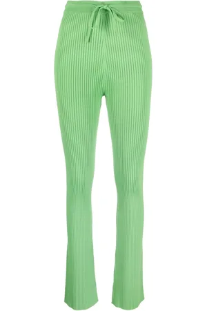 Nanushka Cornelie ribbed-knit flared trousers