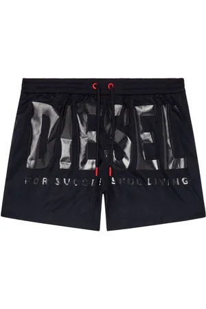 Diesel Bmbx-Ken-37 denim-print swim shorts