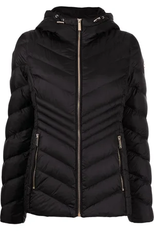 Michael Kors Chevron-quilted hooded jacket