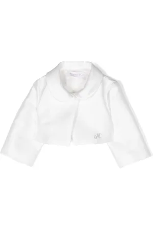 MONNALISA Logo-embellished cropped jacket