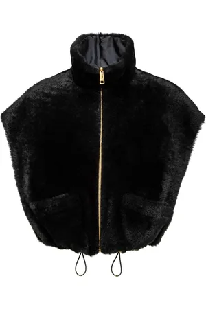 Prada Reversible shearling cropped vest