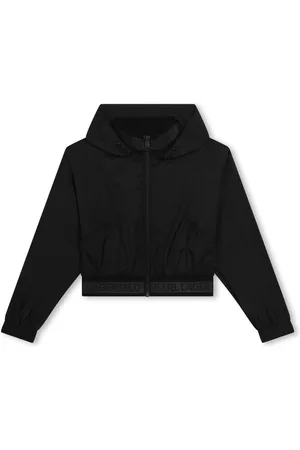 Karl Lagerfeld Logo-jacquard hooded jacket