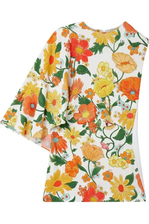 Stella McCartney Lady Garden-print one-shoulder top