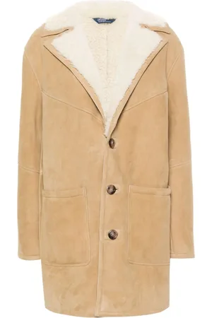 Ralph Lauren Single-breasted reversible shearling coat