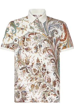 Etro Paisley-print cotton polo shirt