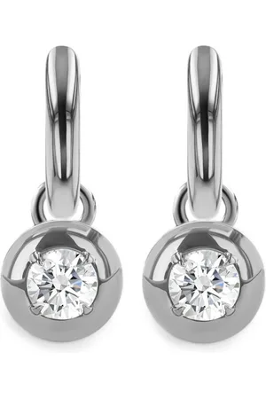 Pragnell 18kt gold Small Skimming Stone diamond drop earrings