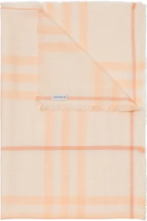 Burberry Checkered reversible frayed scarf