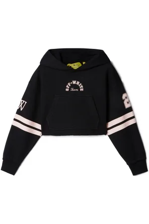 OFF-WHITE Team 23 cropped cotton hoodie