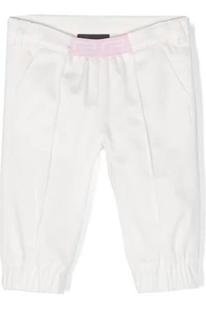 VERSACE Greca-waistband tapered trousers