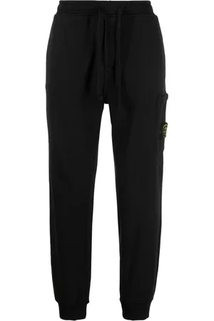Stone Island Compass-appliqu?? cotton track pants
