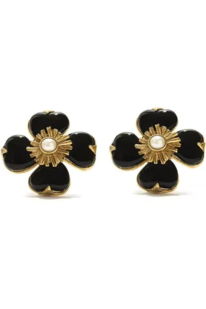 Goossens Flower-motif clip-on earrings