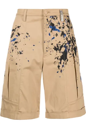 Moschino Painterly-print cotton shorts