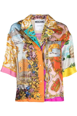 Moschino Graphic-print silk shirt