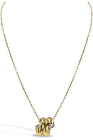 Pragnell 18kt yellow Eclipse double-row spring necklace