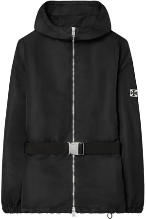 Tory Burch Logo-appliqu?? hooded jacket