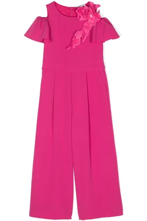 MONNALISA Floral-appliqu?? jumpsuit