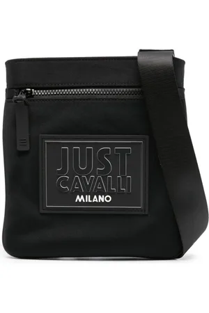 Roberto Cavalli Logo-patch messenger bag