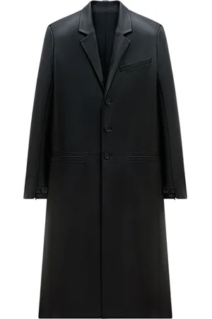 Courrèges Zip-sleeve leather tailored coat