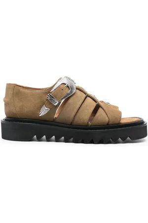 TOGA VIRILIS Caged leather sandals