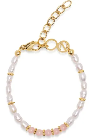 Nialaya Baroque pearl-opal beaded bracelet