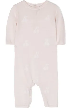 BONPOINT Cherry-patterned wool romper