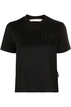 Palm Angels Logo-embroidered cotton T-shirt