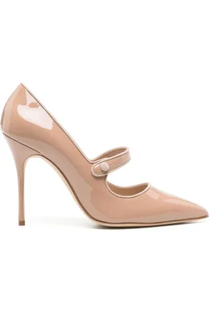 Manolo Blahnik Campari 105mm patent pumps