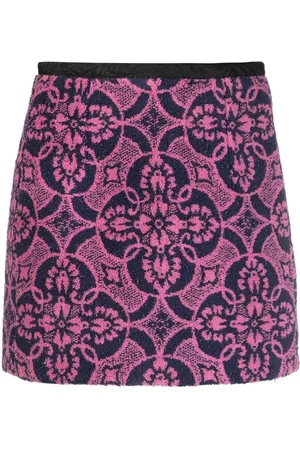 Marine Serre Patterned jacquard miniskirt