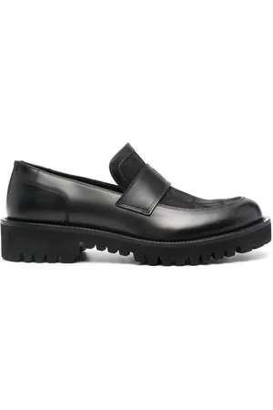 VALENTINO GARAVANI Toile Iconographe leather loafers