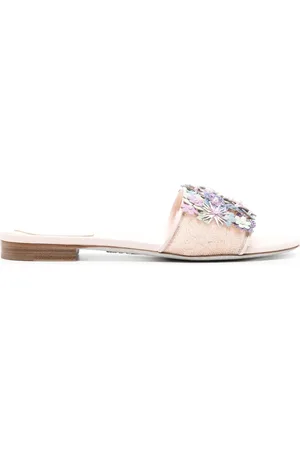 RENE CAOVILLA Floral-appliqu?? sandals
