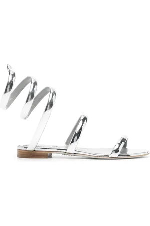 RENE CAOVILLA Juniper metallic-finish sandals