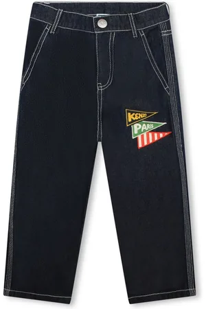 Kenzo Logo-patch cotton-blend jeans