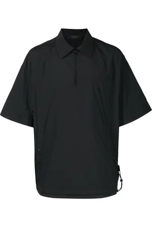 SONGZIO Logo-embroidered zip-up polo shirt