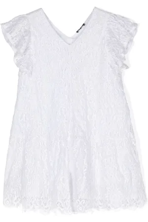 MONNALISA Ruffled lace dress