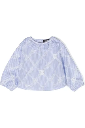 VERSACE Rope-print cotton blouse
