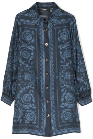VERSACE Barocco-print silk shirtdress