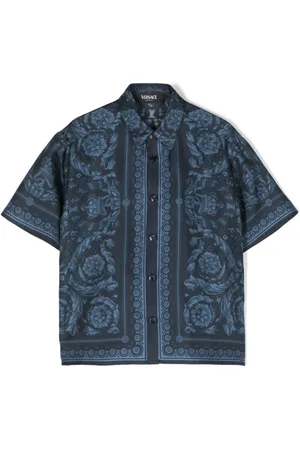 VERSACE Barocco-print silk shirt