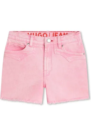 HUGO BOSS Frayed-hem denim shorts