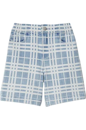 Burberry Check-pattern denim shorts