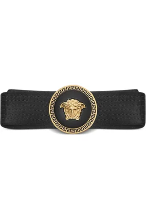VERSACE Medusa-plaque decorative-stitch hairpin