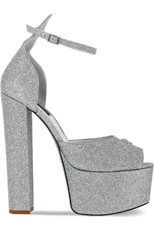 Philipp Plein 120mm glitter-detailing leather sandals