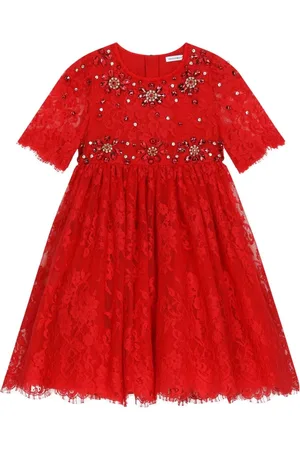 Dolce & Gabbana Kids crystal-embellished Pinafore Dress - Farfetch