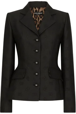 Dolce & Gabbana Logo-jacquard single-breasted blazer