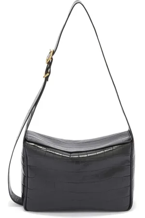 Jil Sander Crocodile-embossed leather crossbody bag